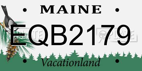 EQB2179 Maine License Plate