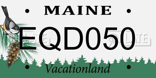 EQD050 Maine License Plate