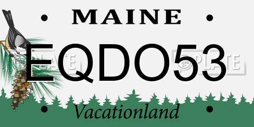 EQDO53 Maine License Plate