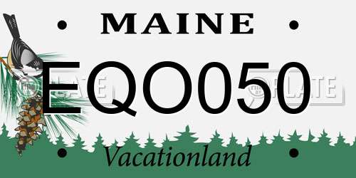 EQO050 Maine License Plate