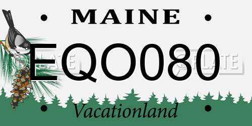 EQO080 Maine License Plate