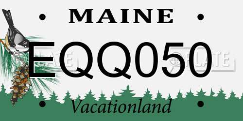 EQQ050 Maine License Plate