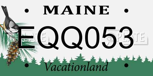 EQQ053 Maine License Plate