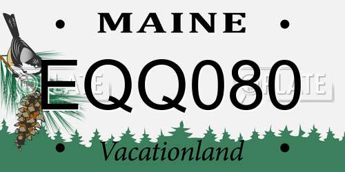 EQQ080 Maine License Plate