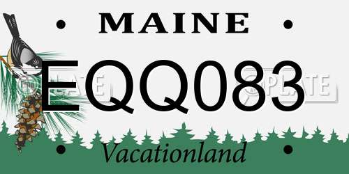 EQQ083 Maine License Plate
