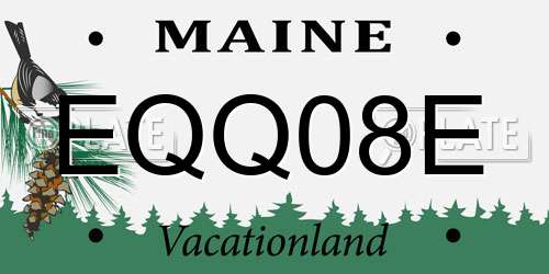 EQQ08E Maine License Plate