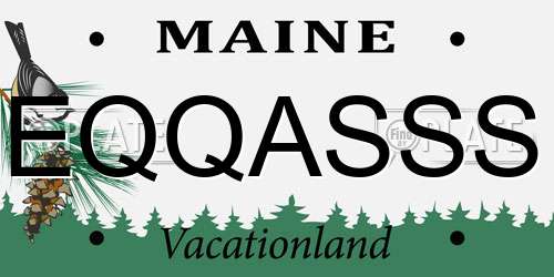 EQQASSS Maine License Plate