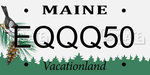 EQQQ50 Maine License Plate