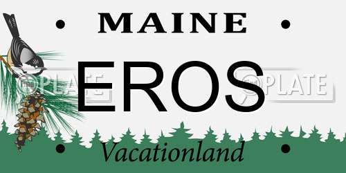 EROS Maine License Plate