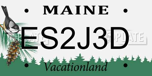 ES2J3D Maine License Plate