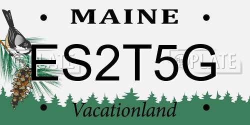 ES2T5G Maine License Plate