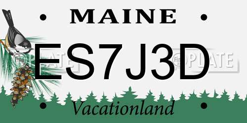 ES7J3D Maine License Plate