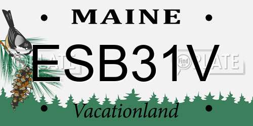 ESB31V Maine License Plate