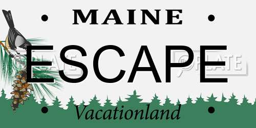 ESCAPE Maine License Plate