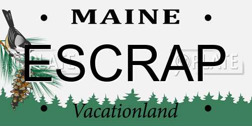 ESCRAP Maine License Plate