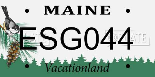 ESG044 Maine License Plate