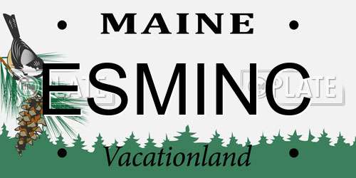 ESMINC Maine License Plate