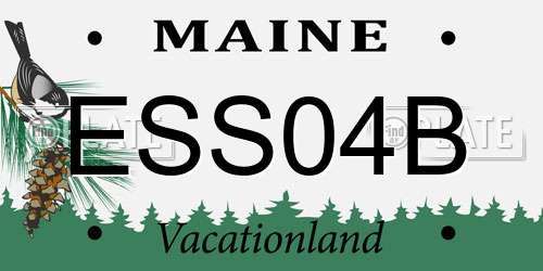 ESS04B Maine License Plate