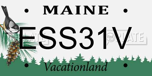 ESS31V Maine License Plate