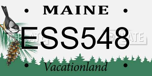 ESS548 Maine License Plate