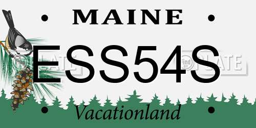 ESS54S Maine License Plate