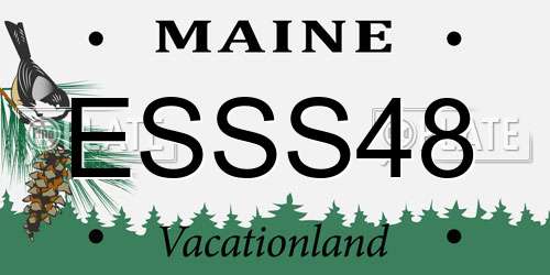 ESSS48 Maine License Plate