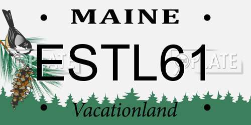 ESTL61 Maine License Plate