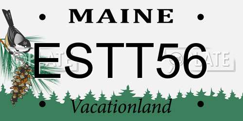 ESTT56 Maine License Plate