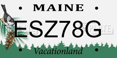 ESZ78G Maine License Plate