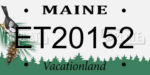 ET20152 Maine License Plate