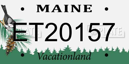 ET20157 Maine License Plate