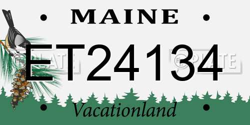 ET24134 Maine License Plate