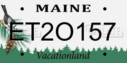 ET2O157 Maine License Plate