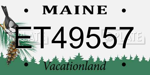 ET49557 Maine License Plate