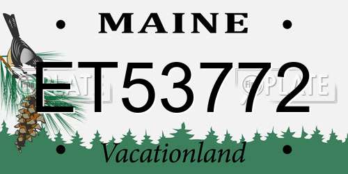 ET53772 Maine License Plate