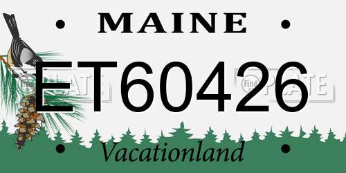 ET60426 Maine License Plate