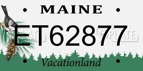 ET62877 Maine License Plate
