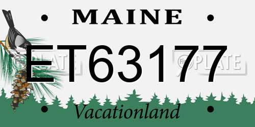 ET63177 Maine License Plate