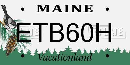 ETB60H Maine License Plate