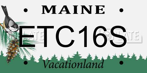 ETC16S Maine License Plate