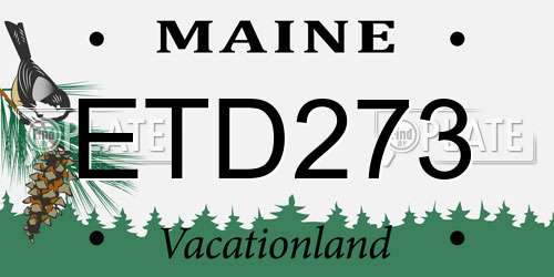 ETD273 Maine License Plate