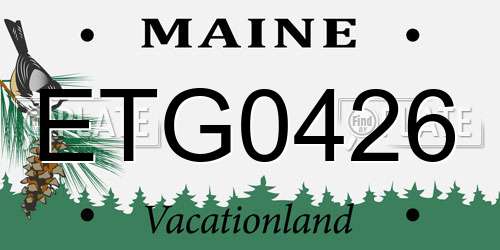 ETG0426 Maine License Plate