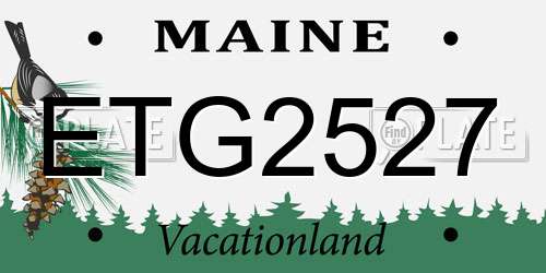 ETG2527 Maine License Plate