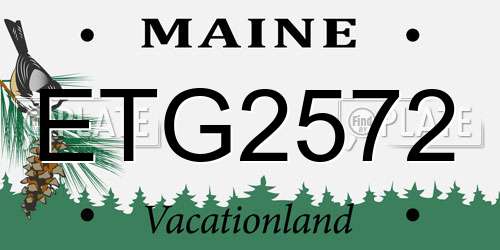 ETG2572 Maine License Plate