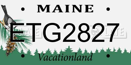 ETG2827 Maine License Plate