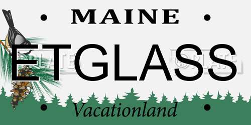 ETGLASS Maine License Plate