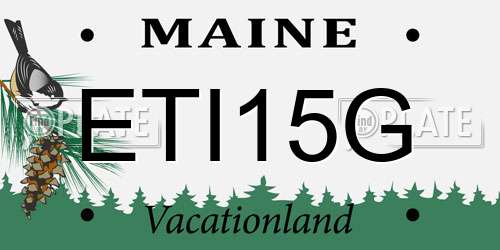 ETI15G Maine License Plate