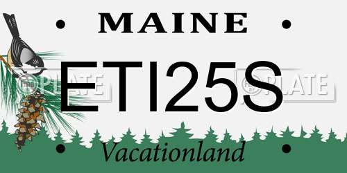 ETI25S Maine License Plate