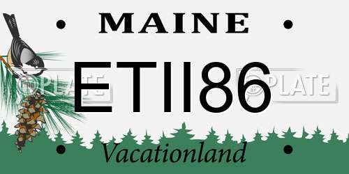 ETII86 Maine License Plate