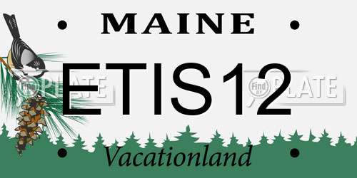 ETIS12 Maine License Plate